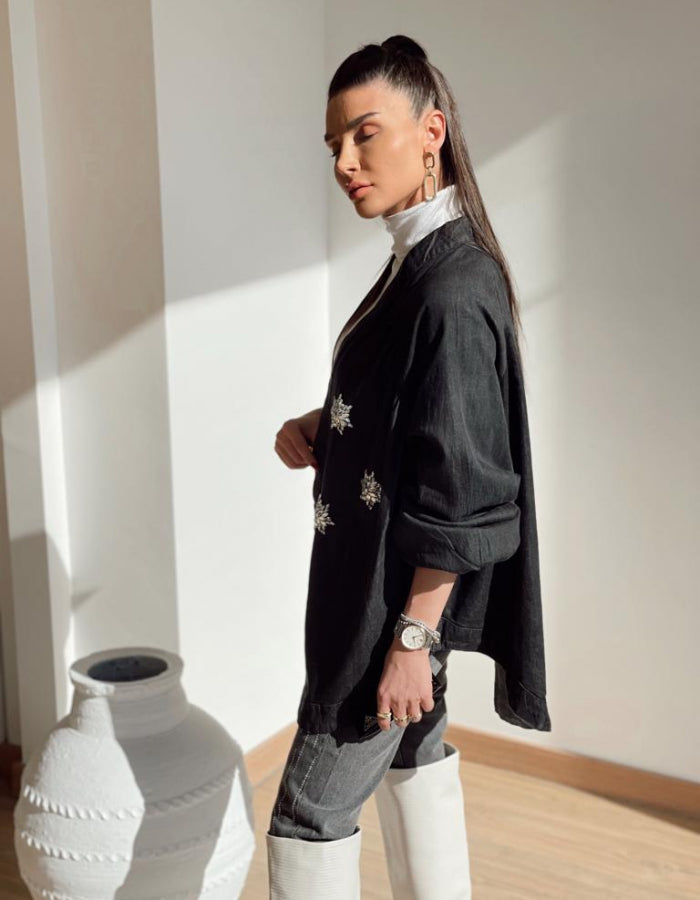 Sabrina Kimono Wrap "Black "