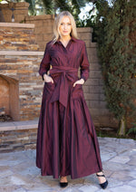 Bella Dress " Burgundy "