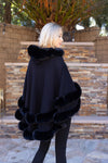 Jolie Cape Poncho " Black "