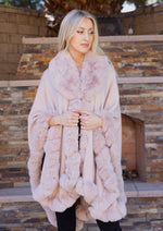 Julia Poncho Cape " Dusty Pink  "